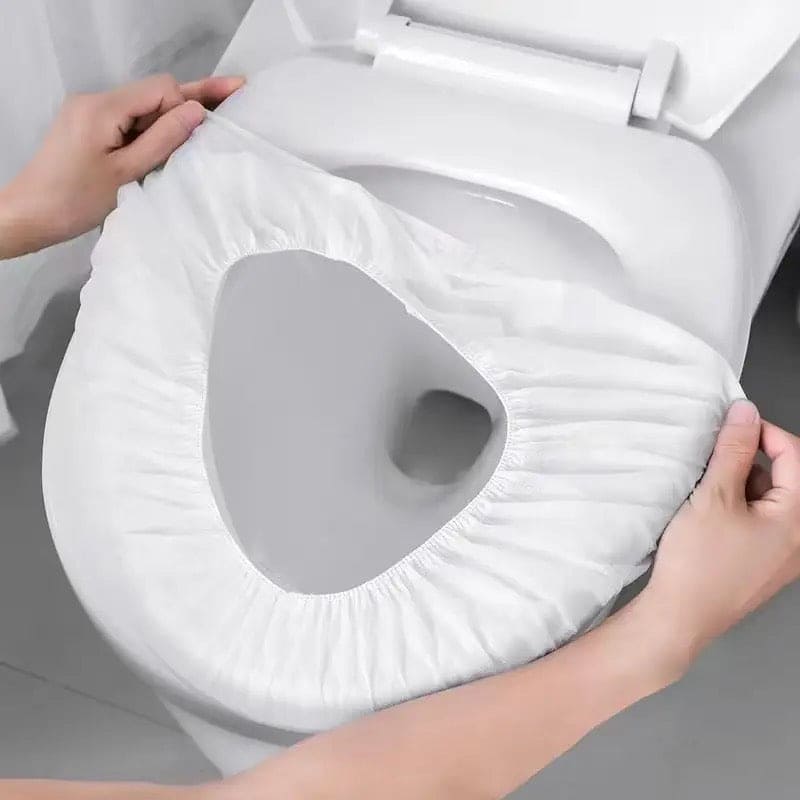 Set Of 10 Disposable Toilet Seat Cover, Non-woven Fabric Toilet Mat Seat Cover, Travel Camping Bathroom Accessories, Bathroom Toilet Paper Pack, Individually Wrapped Toilet Seat Cushion, Premium Elastic Strap Toilet Seat Cover Set Of 10 Disposable Toilet Seat Cover, Non-woven Fabric Toilet Mat Seat Cover, Travel Camping Bathroom Accessories, Bathroom Toilet Paper Pack, Individually Wrapped Toilet Seat Cushion, Premium Elastic Strap Toilet Seat Cover